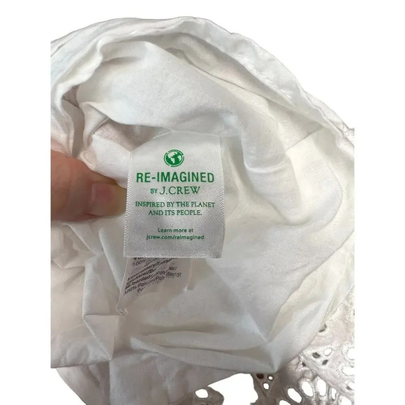 J. Crew Ruffle-Sleeve Maxi Dress in Eyelet in White Size 14 - Picture 13 of 15